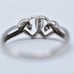10k white gold diamond heart ring