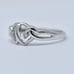 10k white gold diamond heart ring