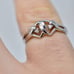 10k white gold diamond heart ring