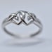 10k white gold diamond heart ring
