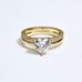 Gold heart diamond women's engagement promise ring band size 5 gift