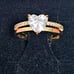 Gold heart diamond women's engagement promise ring band size 5 gift