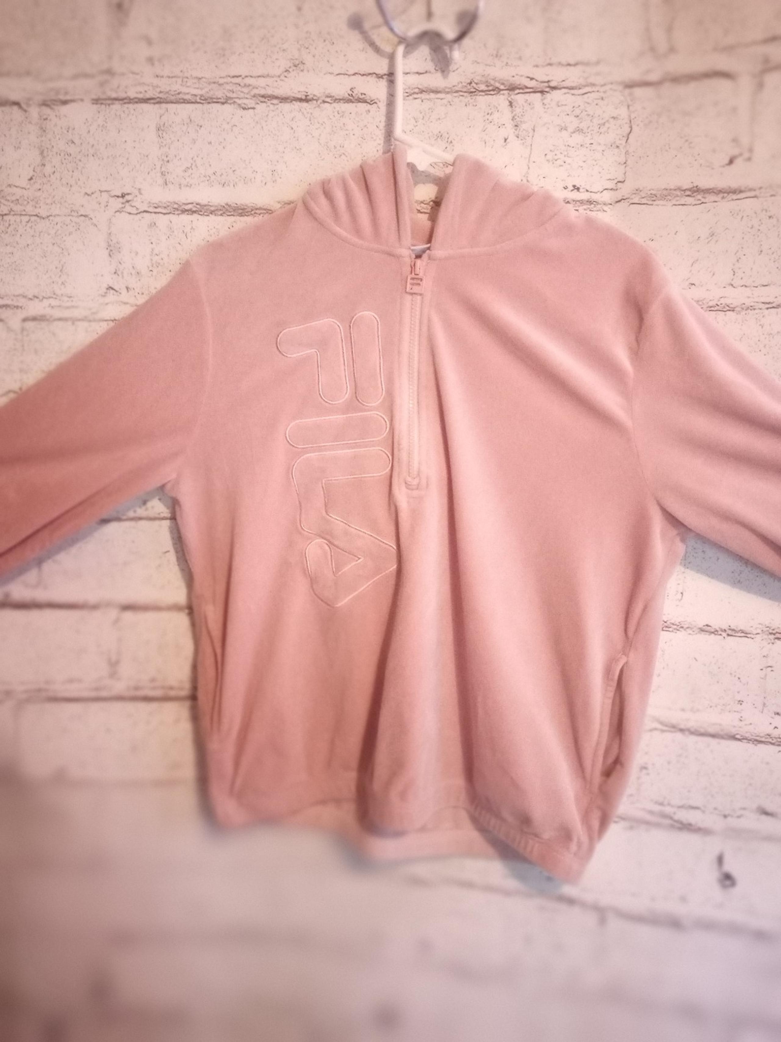 Fila Velour Misty Rose Hoodie Size Medium