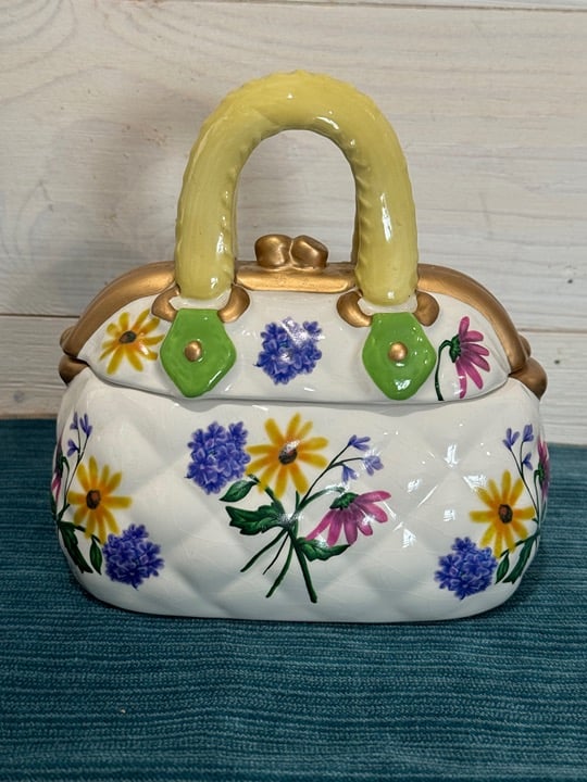 Vintage David's Cookies Ceramic Purse Cookie Jar