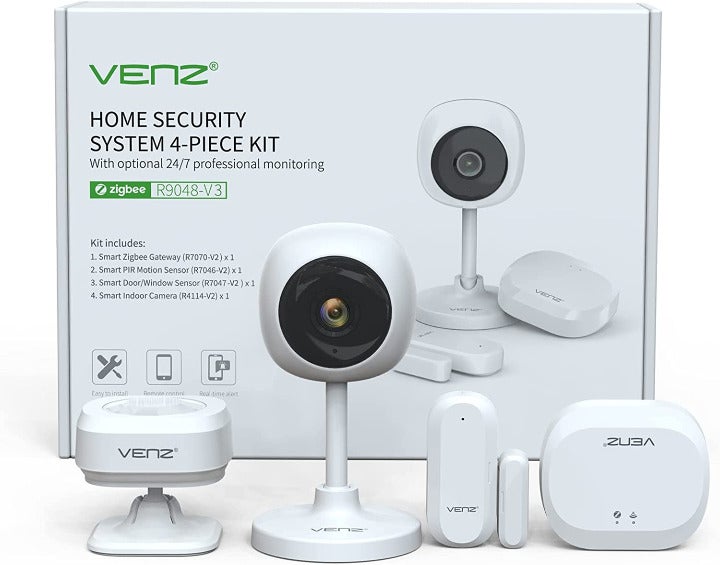 VENZ 4 Piece Wireless Home Security System