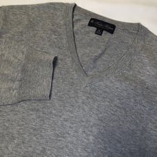 Brooks Brothers Men's XL Grey 100% Supima Cotton V-Neck Pullover Sweater