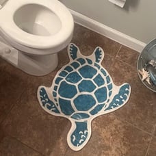 Sea Turtle Bathroom Rug Beach Bathroom Mats Rugs No Silp 26 x 24 Inch