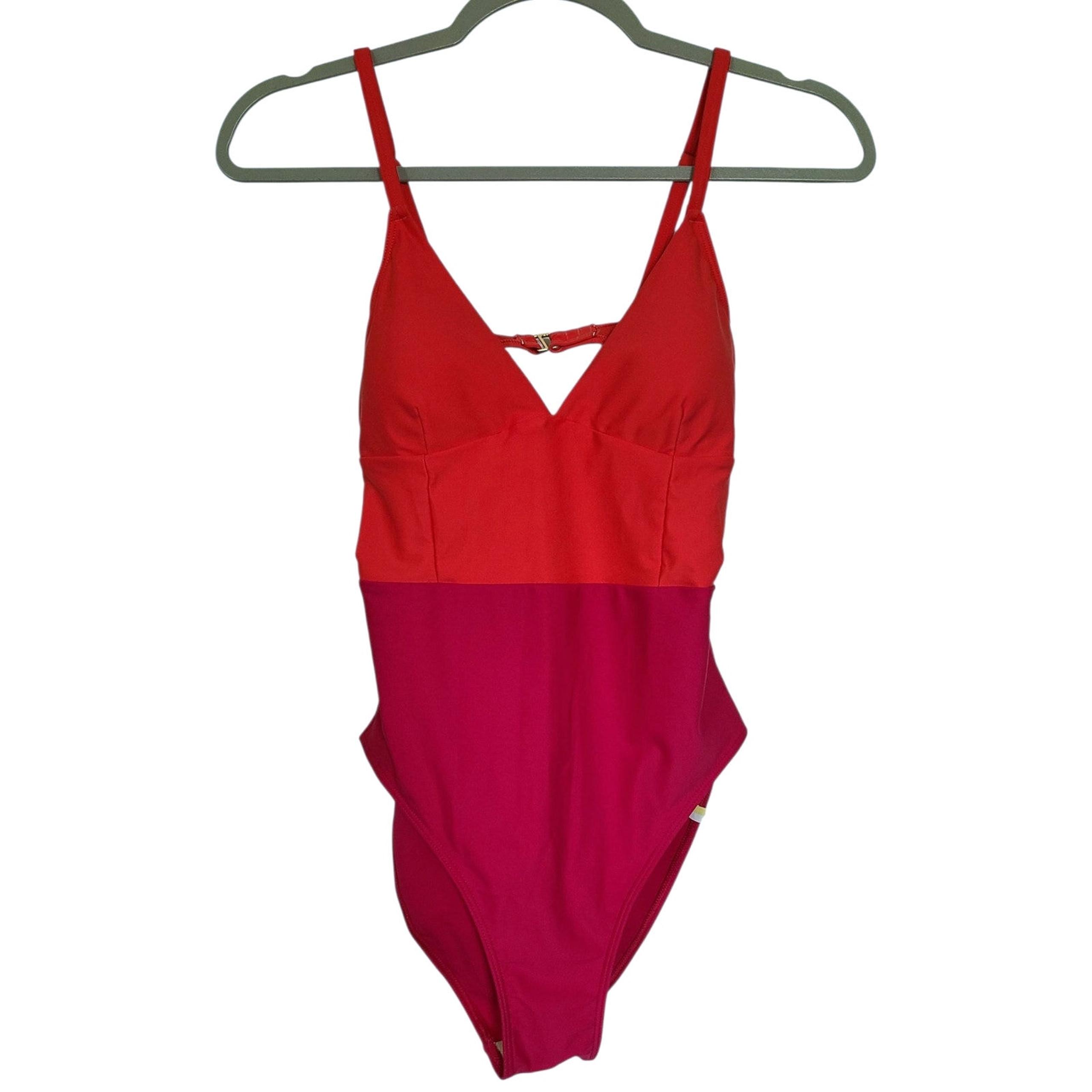 Summersalt Women's One-piece Pink Color Block Swimsuit Size 4