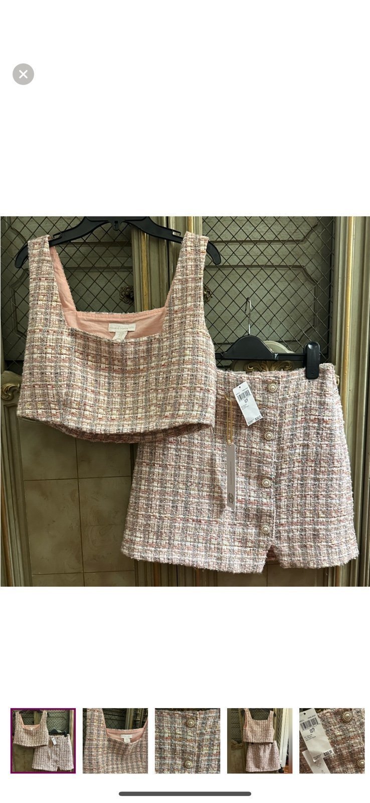 House of Harlow 2-piece tweed set