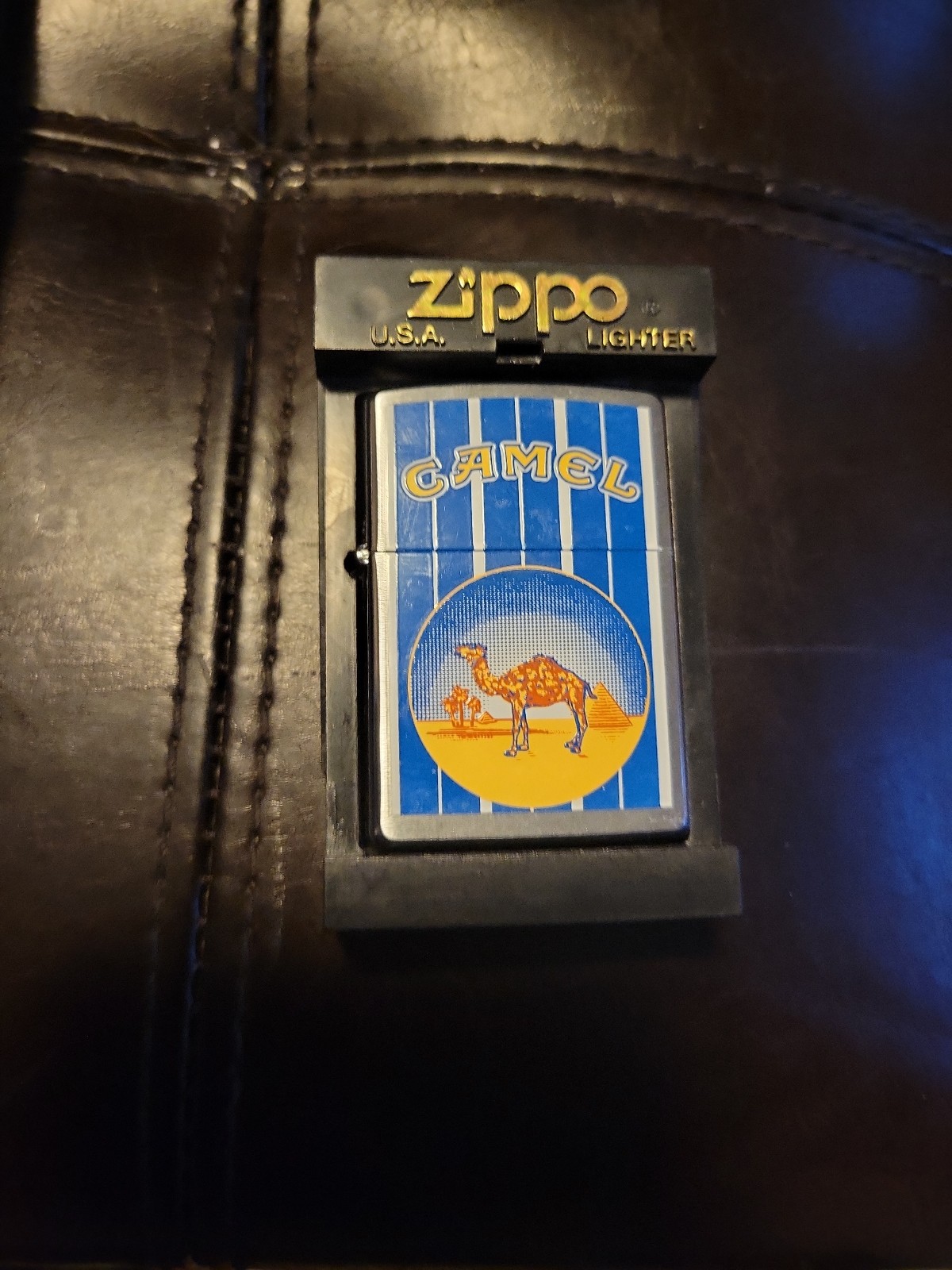 Zippo Lighter 1999 Joe Camel Circle Stripe Full Beast rare Collectible