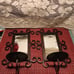 Metal Mirrored Pillar Candleholders