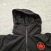 Air Canada Unisex Black Zip Up Convertible Hooded Soft Shell Casual Jacket Sz S