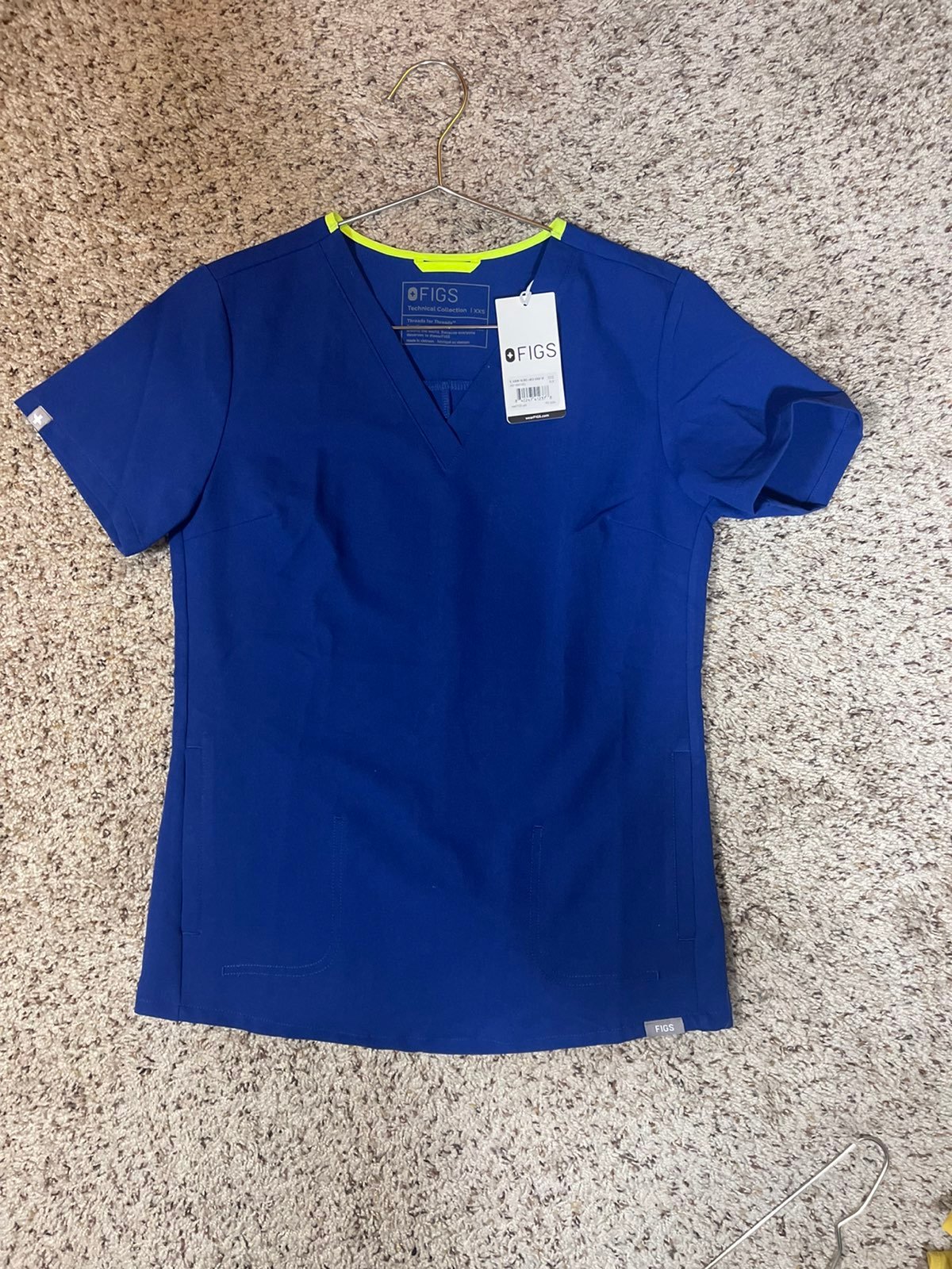 Electric Blue Auburn Tailored V-Neck XXS