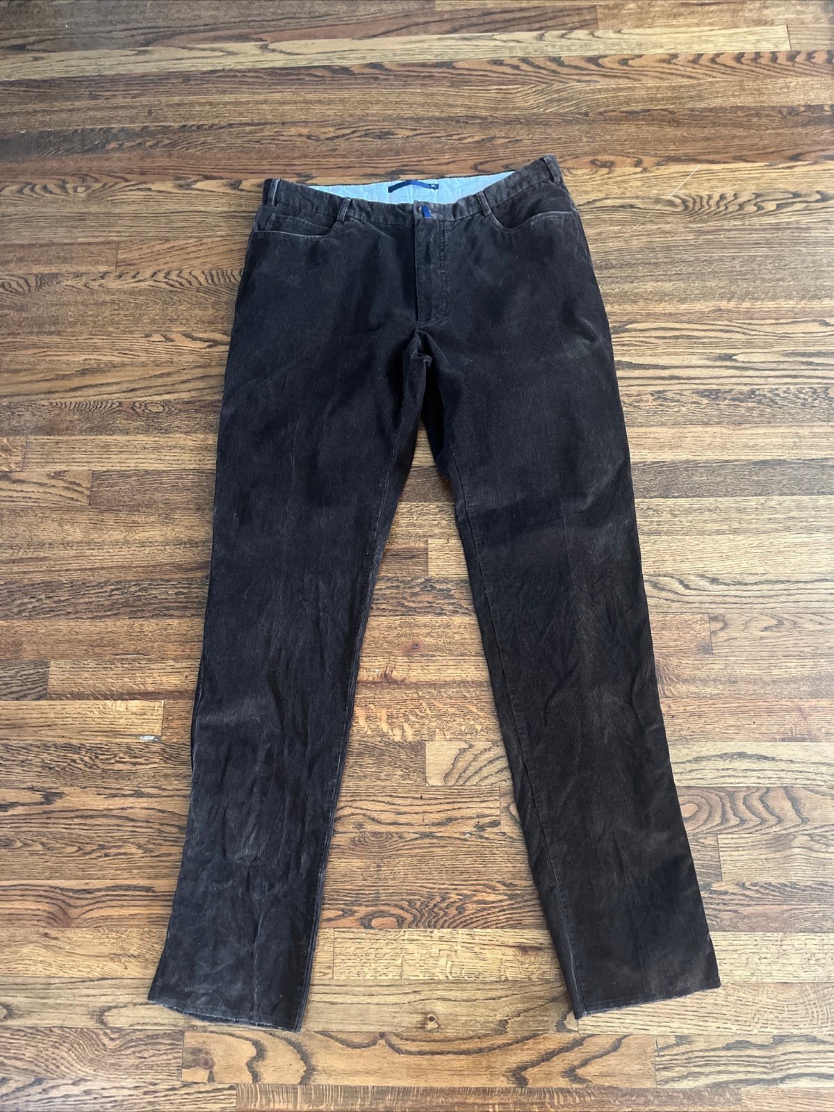 INCOTEX Size 58 Dark Brown Corduroy Men's Pants Trendy