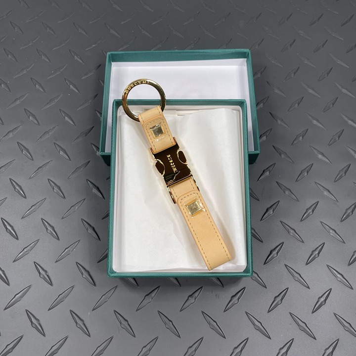 Buscemi Clip Keyholder Flat Natural Leather