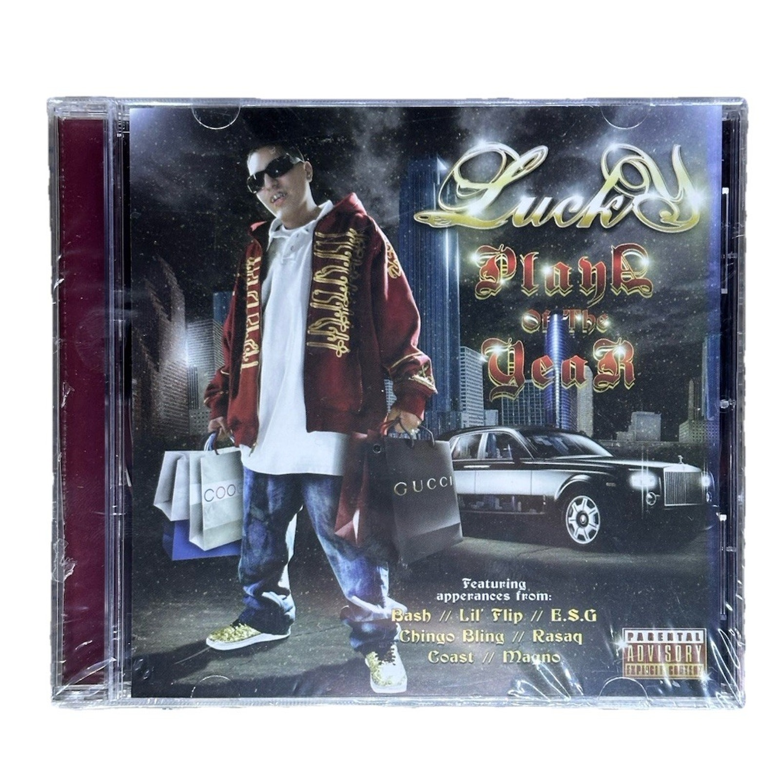 Lucky Luciano Playa Of The Year CD Texas Latin Rap SPM Baby Bash Rare Sealed