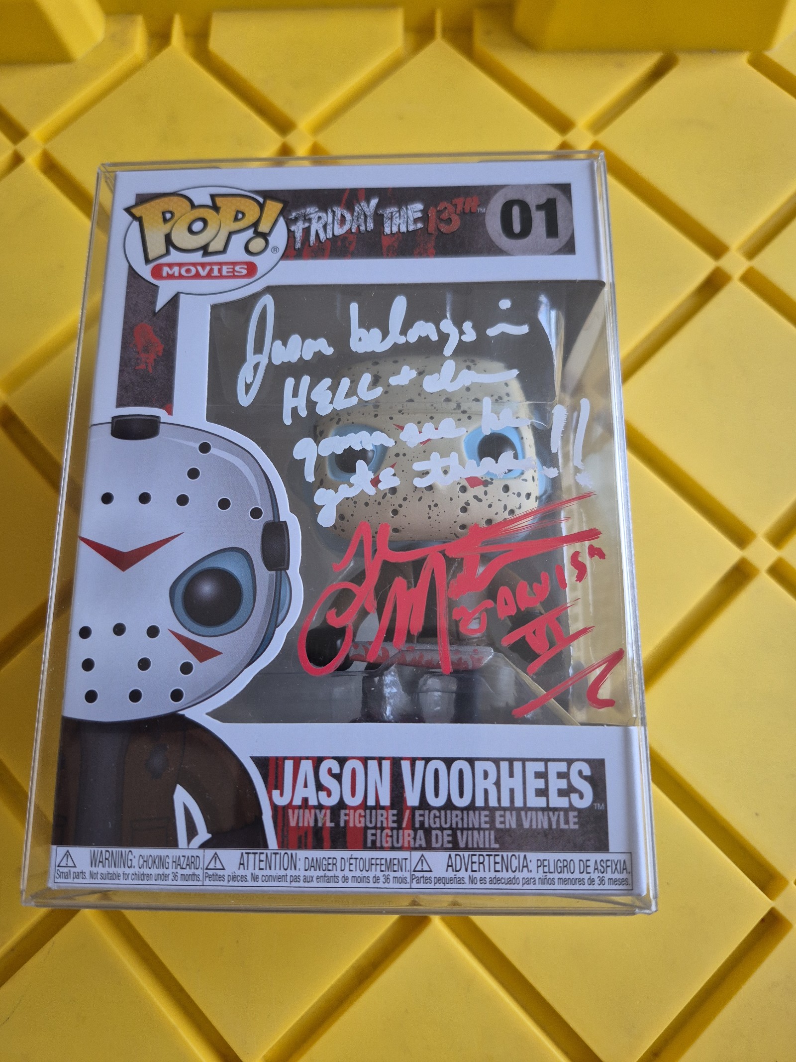 Signed and quoted Jason funko pop