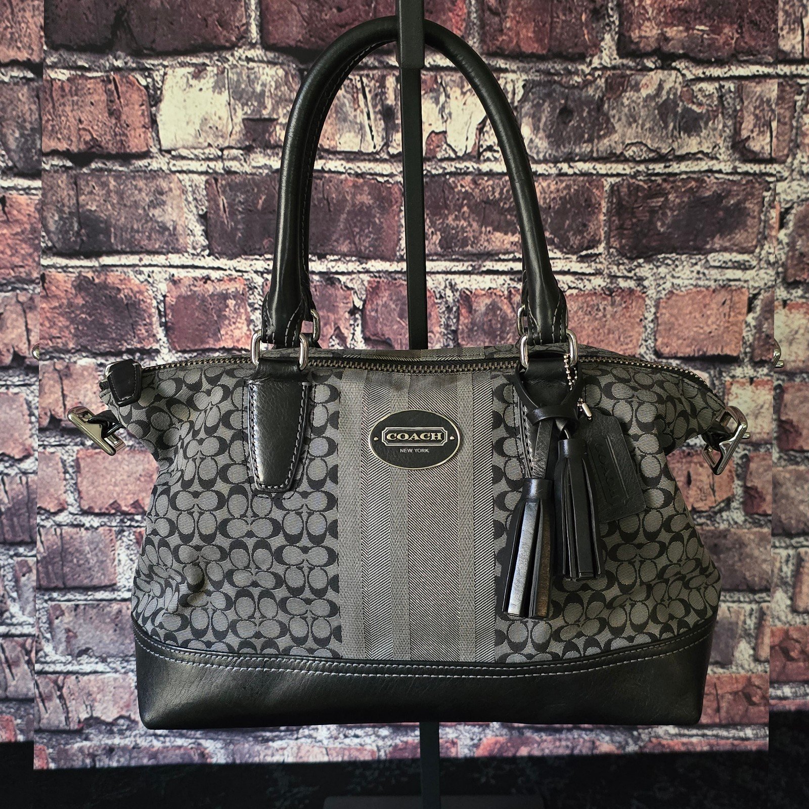 Coach Legacy Signature Stripe Molly Satchel Bag