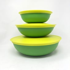 Tupperware Radiance Serving Bowls Container Set 3 Green MARGARITA VERDE PINO