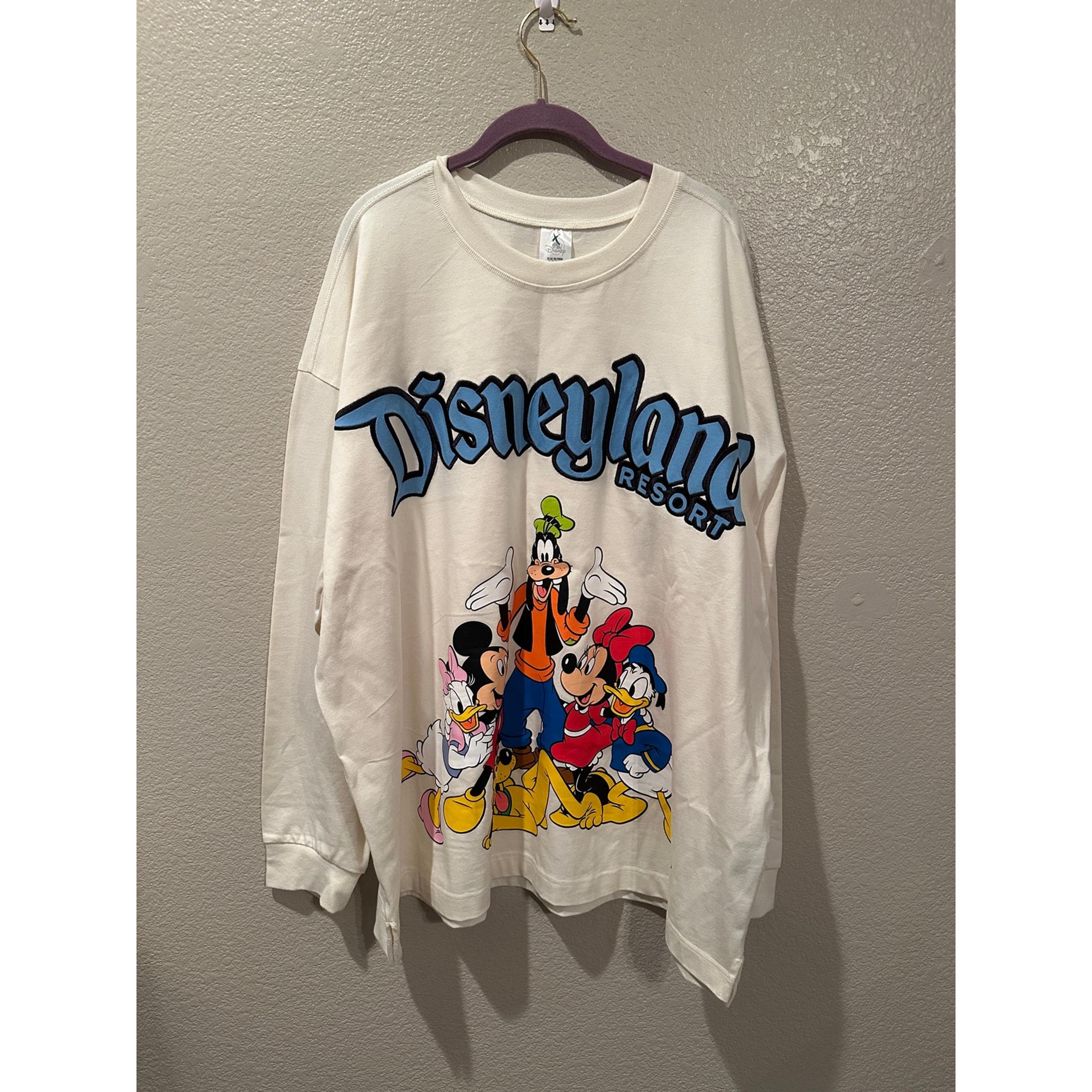 NWT Disney Parks Disneyland Mickey and Friends White Crewneck Spirit Jersey XXL