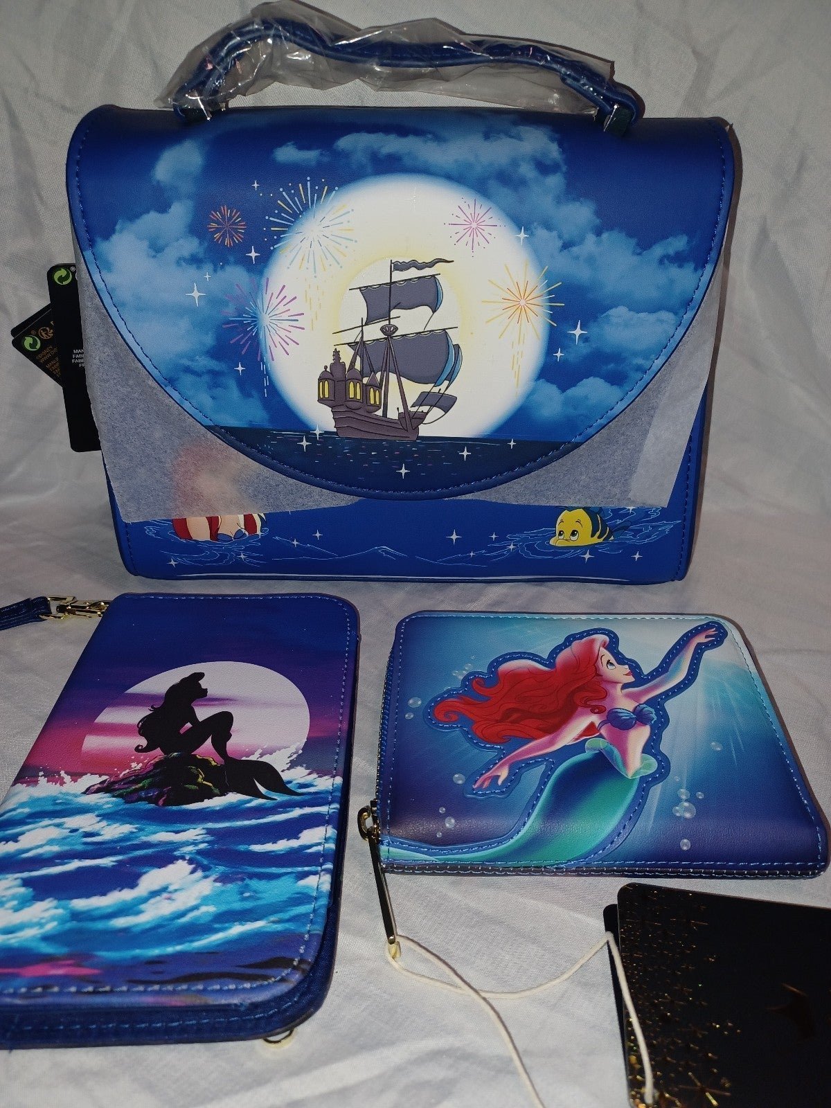 Loungefly Disney Little Mermaid 3 piece crossbody set