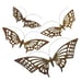 4 x Vintage Korean solid Brass butterfly hanging art decor 8.5 to 14.5