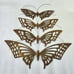 4 x Vintage Korean solid Brass butterfly hanging art decor 8.5 to 14.5