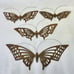 4 x Vintage Korean solid Brass butterfly hanging art decor 8.5 to 14.5