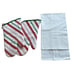 MARTHA STEWART Set of 2 Oven Mitts and 1 Flour Sack Towel