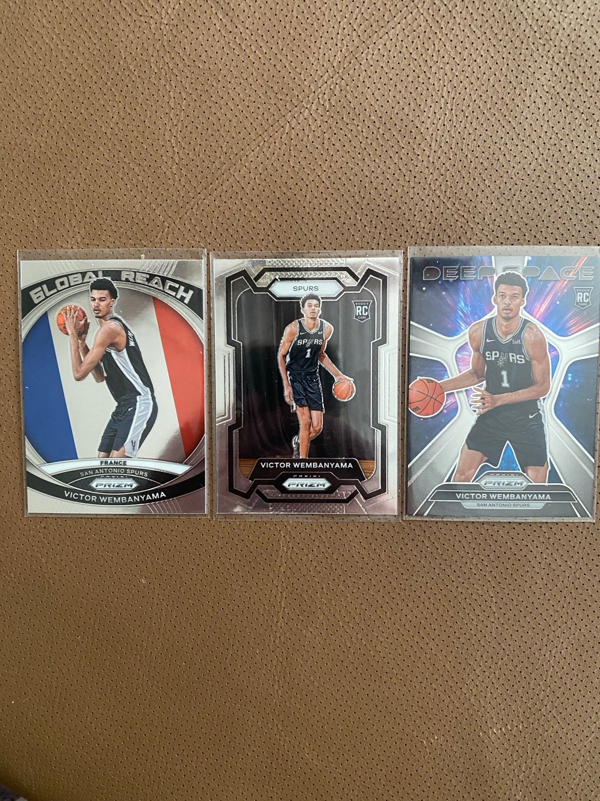 2023-24 panini Prizm Victor Wembanyama 3 Rookie Cards