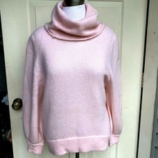 Magaschoni pink wool blend cowl neck swe