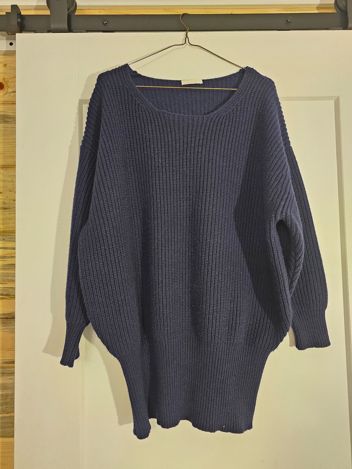 Authentic Chloè Wool Blend Womens Navy Blue Chunky Knit Sweater