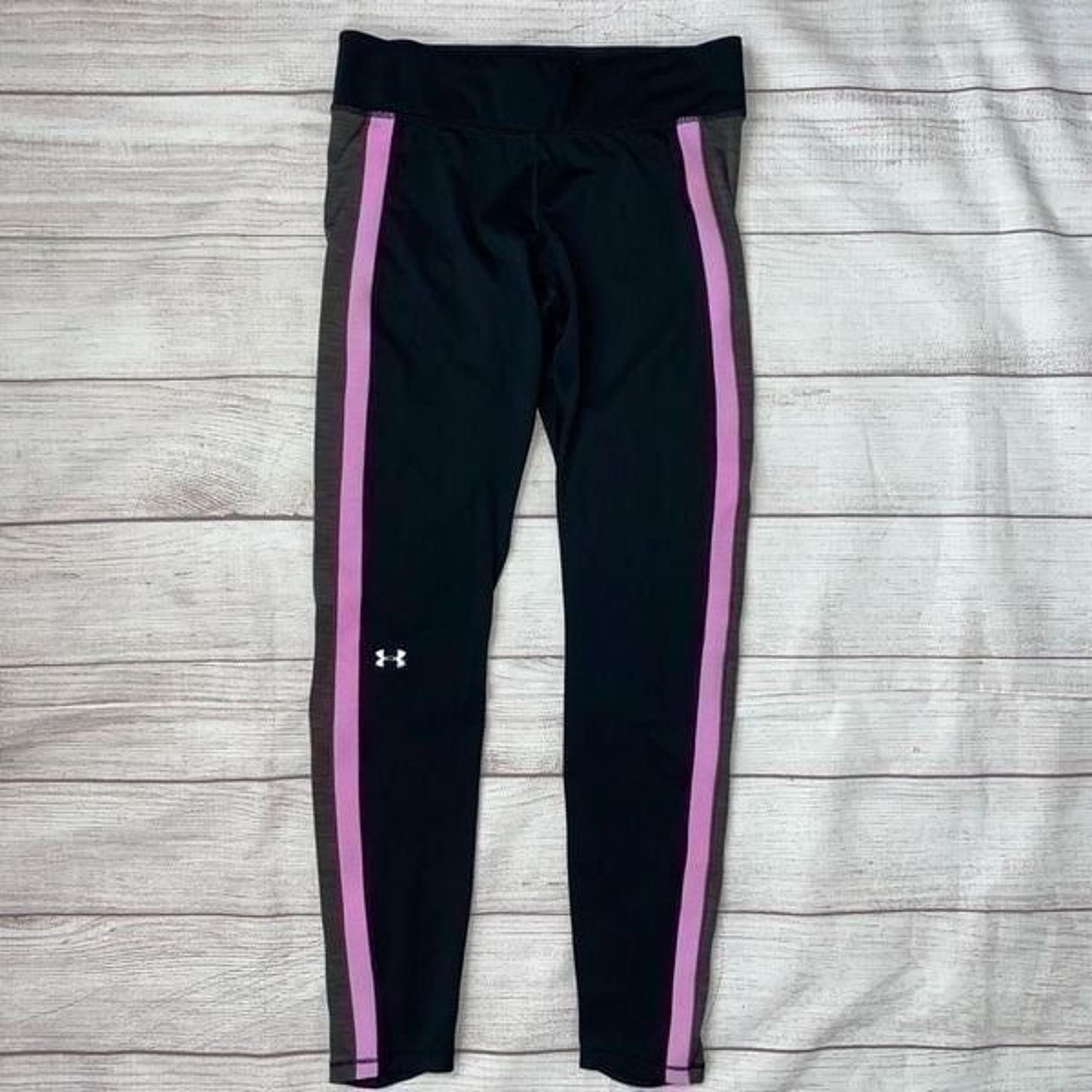 Under armour women S compression leggings w/elastic waist black/pink/grey