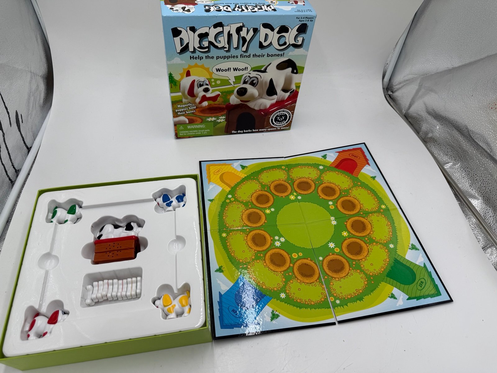 Diggity Dog Board Game COMPLETE WORKS International Playthings 2012 Magnetic