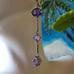 African Amethyst 3 Stone Earrings