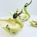 Vtg Hull USA Pottery Duck/Swan Planter Chartreuse Green 1940/60’s 3 Pc Family