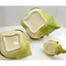 Vtg Hull USA Pottery Duck/Swan Planter Chartreuse Green 1940/60’s 3 Pc Family