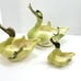 Vtg Hull USA Pottery Duck/Swan Planter Chartreuse Green 1940/60’s 3 Pc Family