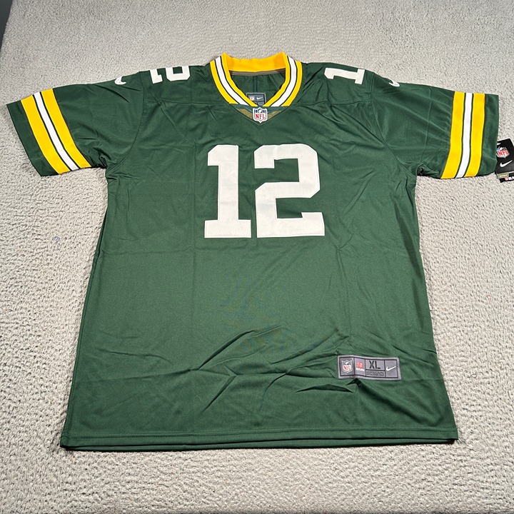 Vintage Nike Green bay Packer Aaron Rodgers Jersey Men XL Green NWT