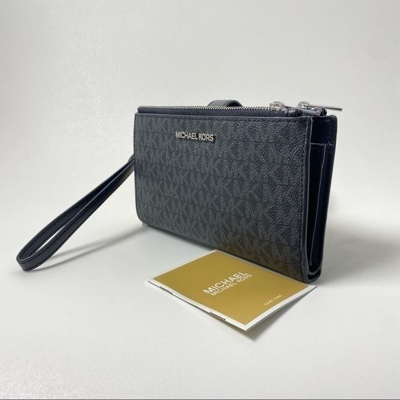 NEW Michael Kors Wallet Jet Set Travel Large Double Zip Wristlet Phone Purse