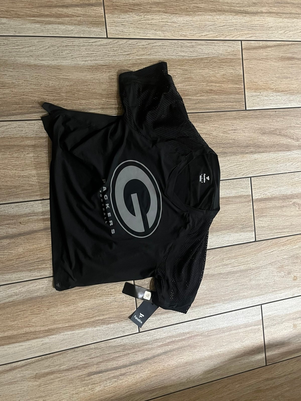 Women's Green Bay Packers Fanatics Oversized Raglan V-Neck Blackout size large