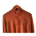 Banana Republic Men's Size Med Jumper Wool High Neck Pocket Pumpkin/Brick Color