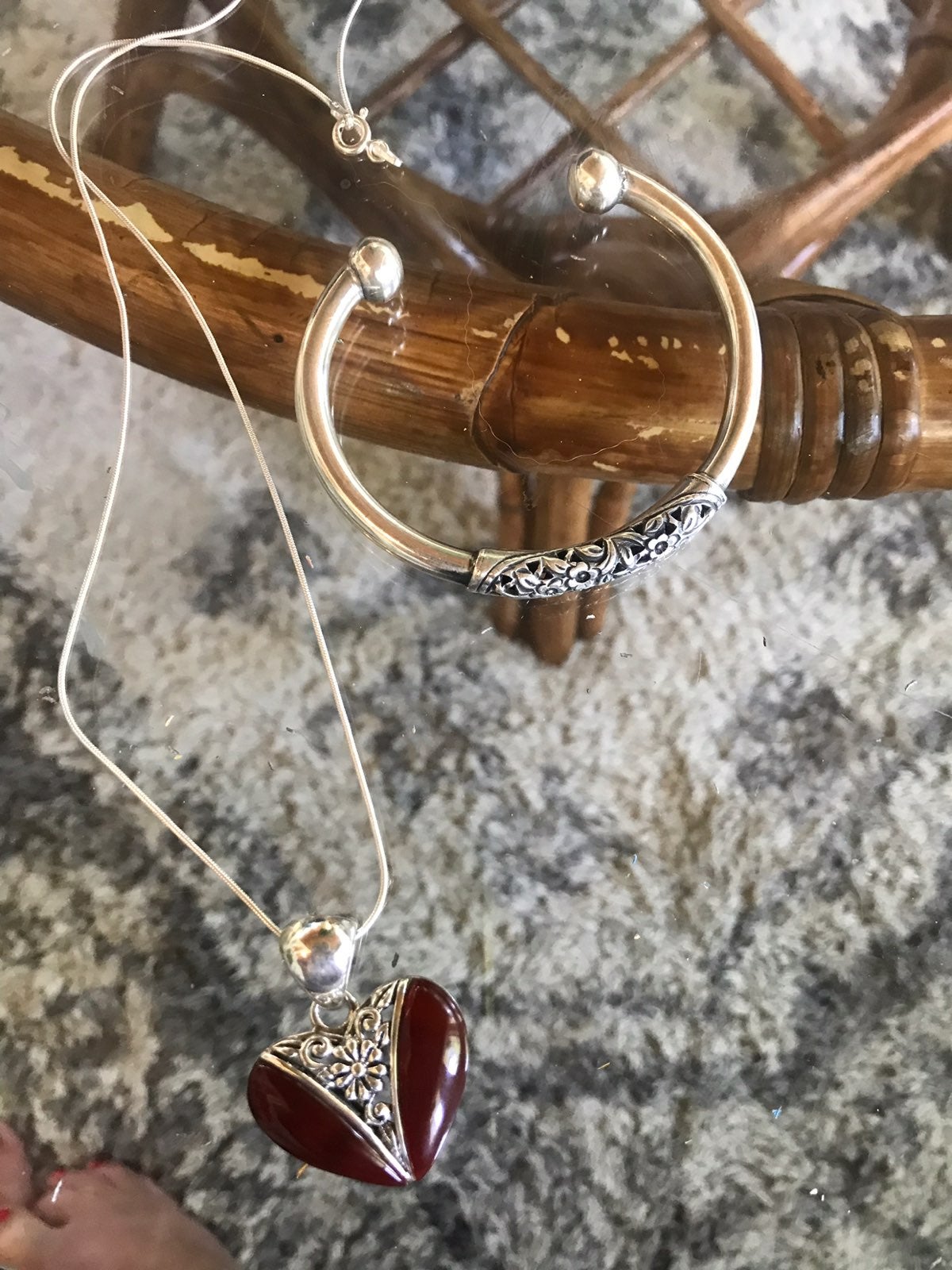 925 Sterling Thailand Necklace And Cuff