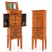 Vintage Jewelry Armoire Cabinet Chest Big Storage Box Organizer w/Drawers&Mirror