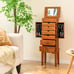 Vintage Jewelry Armoire Cabinet Chest Big Storage Box Organizer w/Drawers&Mirror