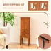 Vintage Jewelry Armoire Cabinet Chest Big Storage Box Organizer w/Drawers&Mirror