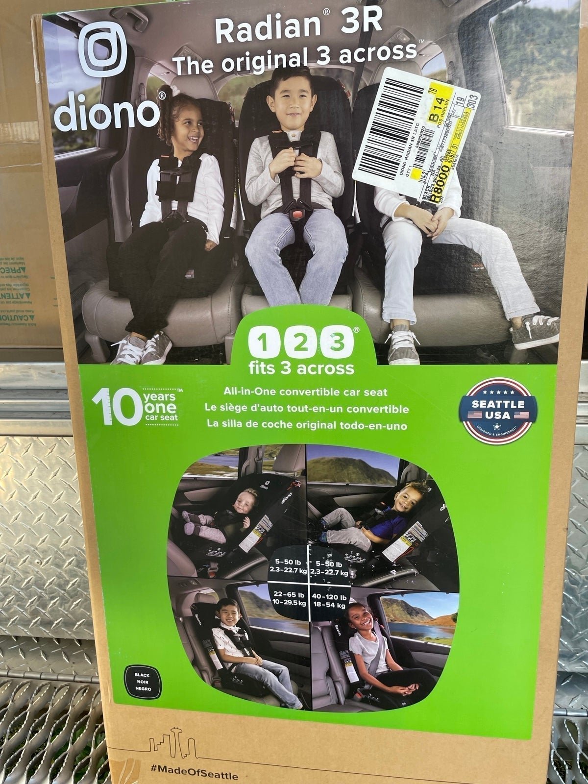 Diono Radian 3r Car Seat Black New