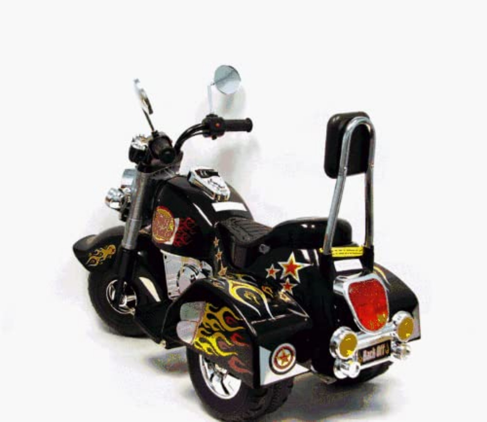 Kids Motorcycle Ride On Toy – 3-Wheel Chopper with Reverse and Headlights - Ba