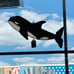 Stained Glass Orca Suncatcher