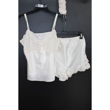 Camisole & Shorts Polyester & Lace Intimate Sexy Bridal Lingerie Size M Vintage